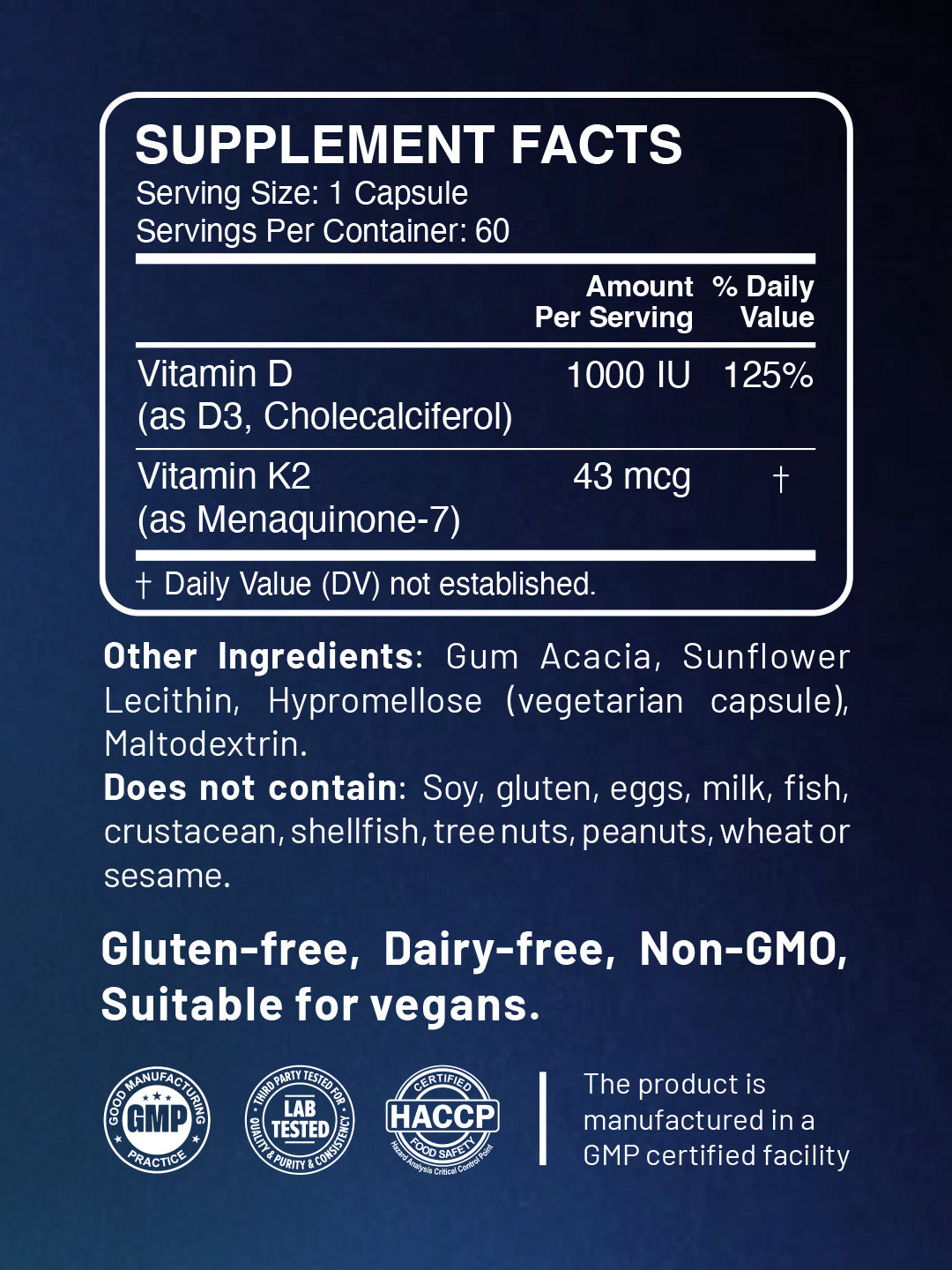 Liposomal Vitamin D3 + K2
