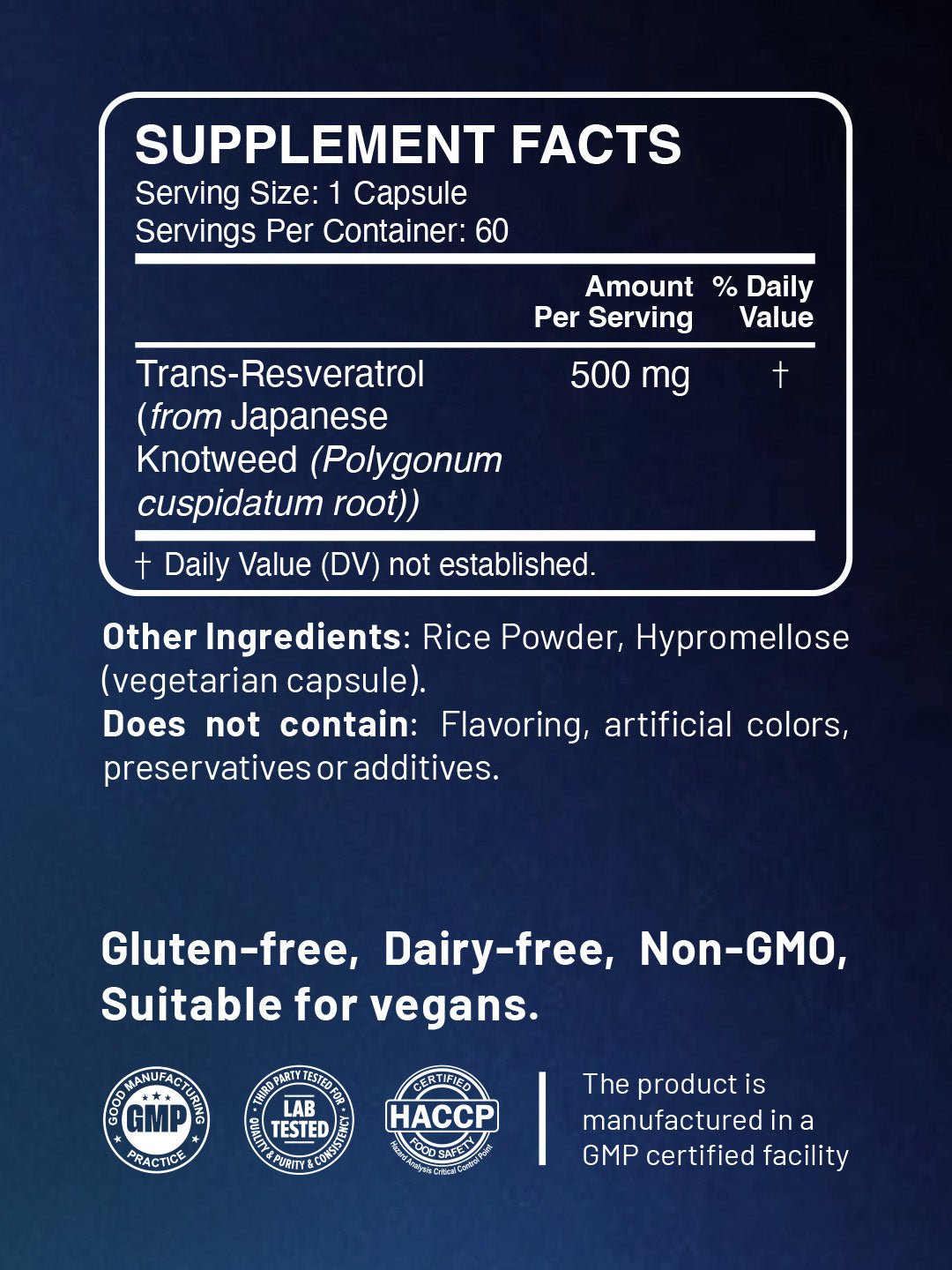 TRANS RESVERATROL – Deep Antioxidant Support