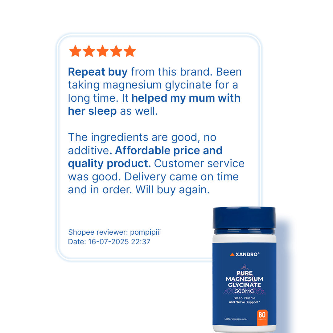 [9.9] 1x Pure Magnesium Glycinate 500 mg